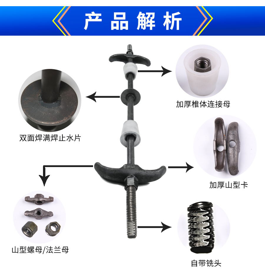 三段式椎体止水螺杆